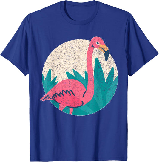 Vintage Flamingo - Distressed Vintage Style Animal T T-Shirt - T-Shirt | Royal