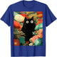 Japanische Schwarze Anime-Katze, Blumen, Sommer, Frühling, Herbst T-Shirt - T-Shirt | Royal