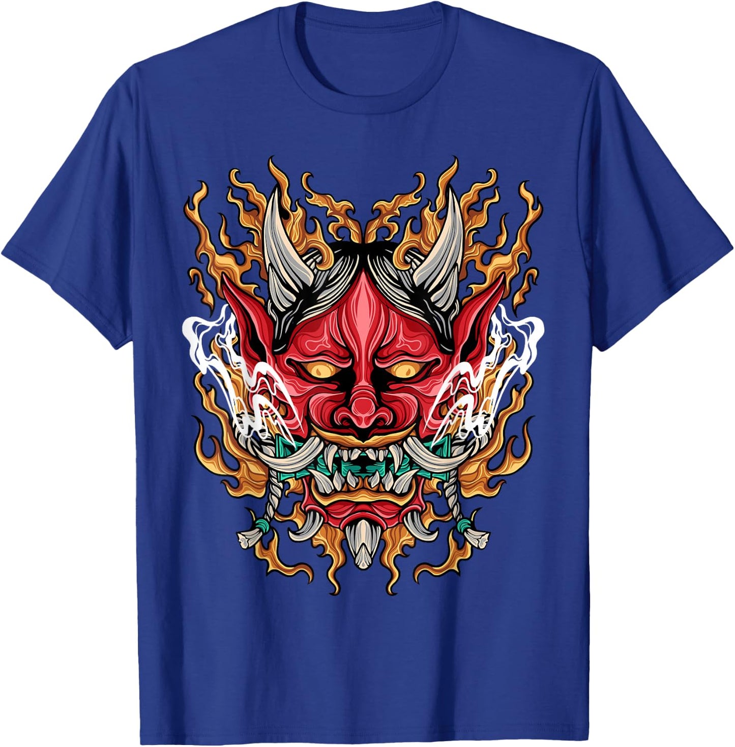 Oni Yokai Dämonen Teufel Geschenk Bekleidung DMTRY Herren Demon Oni Schwarz Kurzarm Klassisch Einfarbig S T-Shirt - T-Shirt | Royal