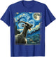 Goat Star Gazer - Artistic Van Gogh Style Starry Night Goat T-Shirt - T-Shirt | Royal