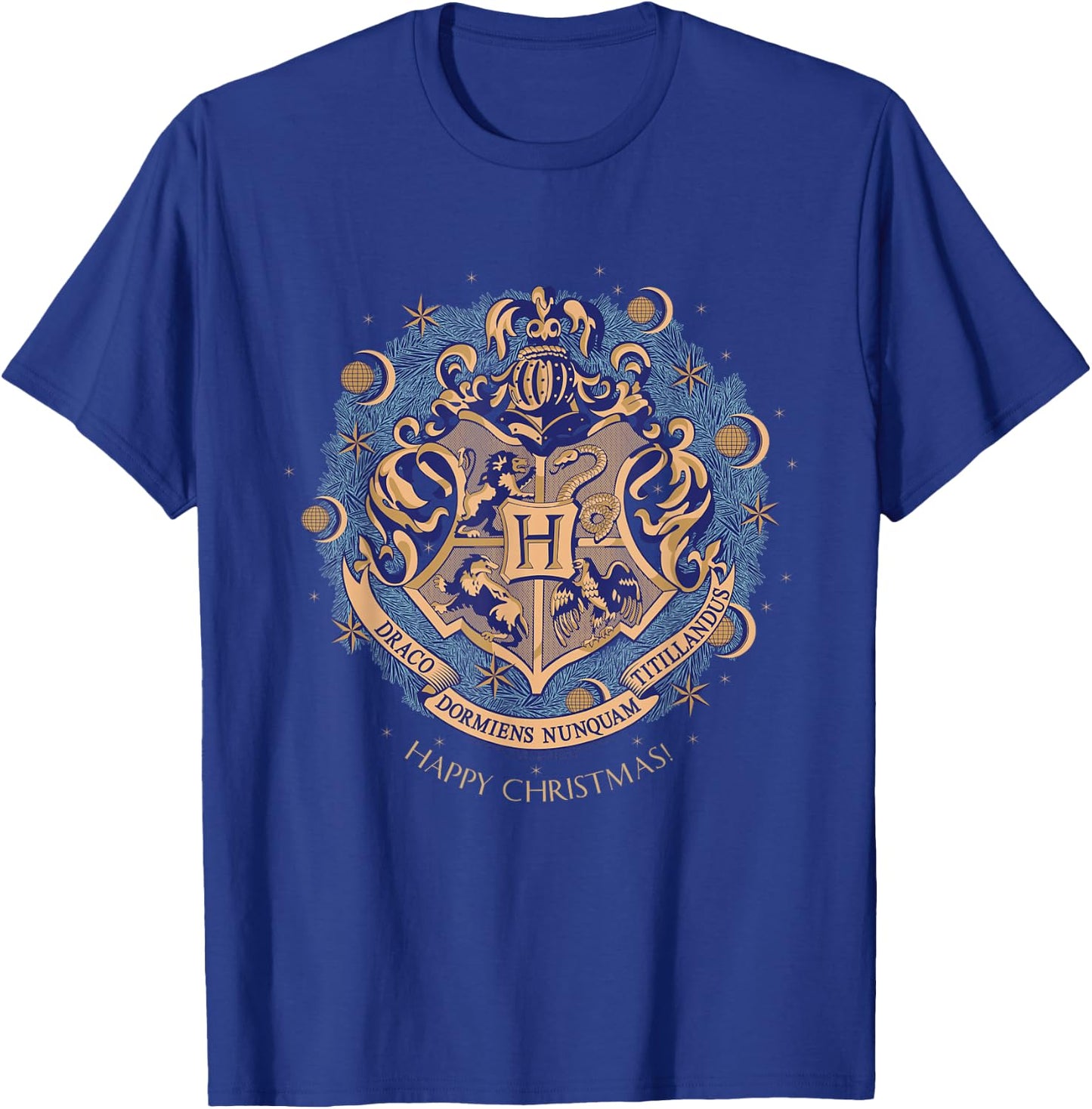 Harry Potter Happy Christmas from Hogwarts Christmas T-Shirt - T-Shirt | Royal