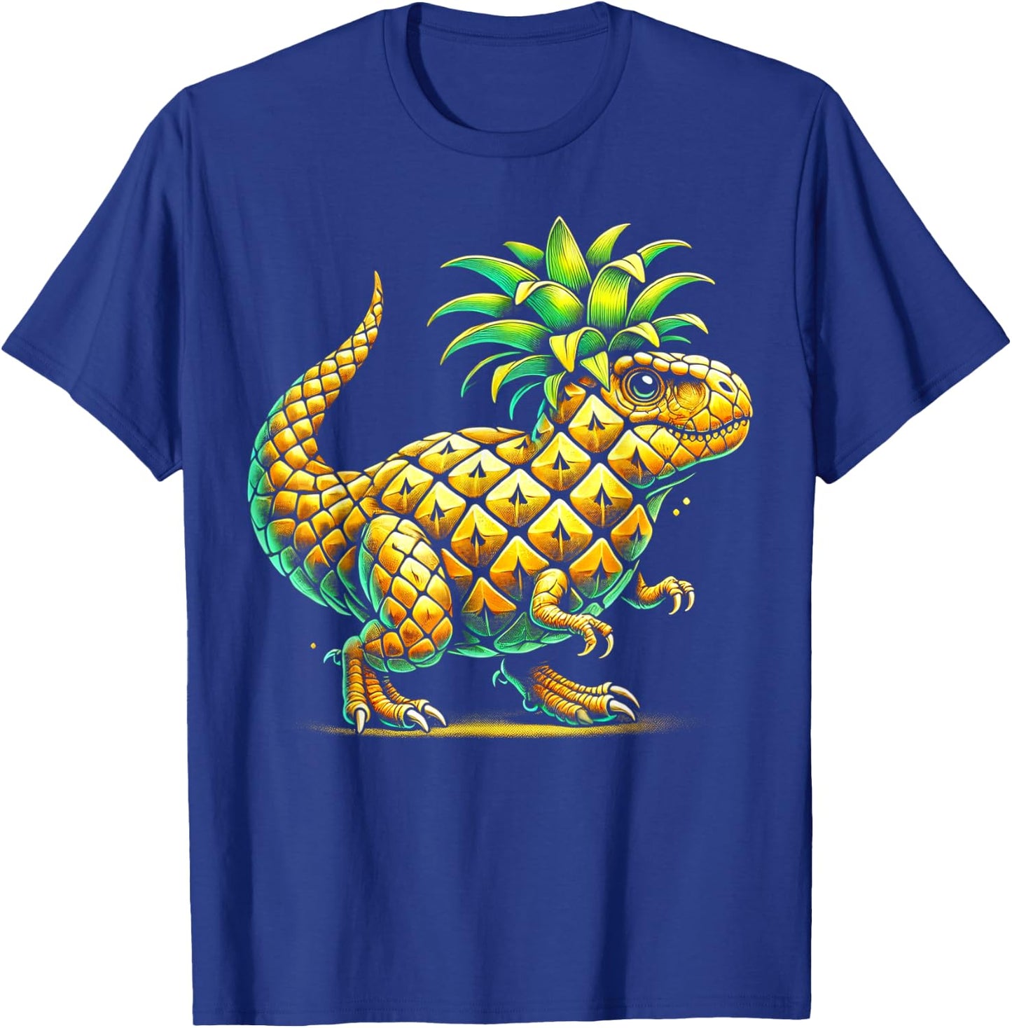 Pineapple Dinosaur Hybrid Funny T-Shirt - T-Shirt | Royal