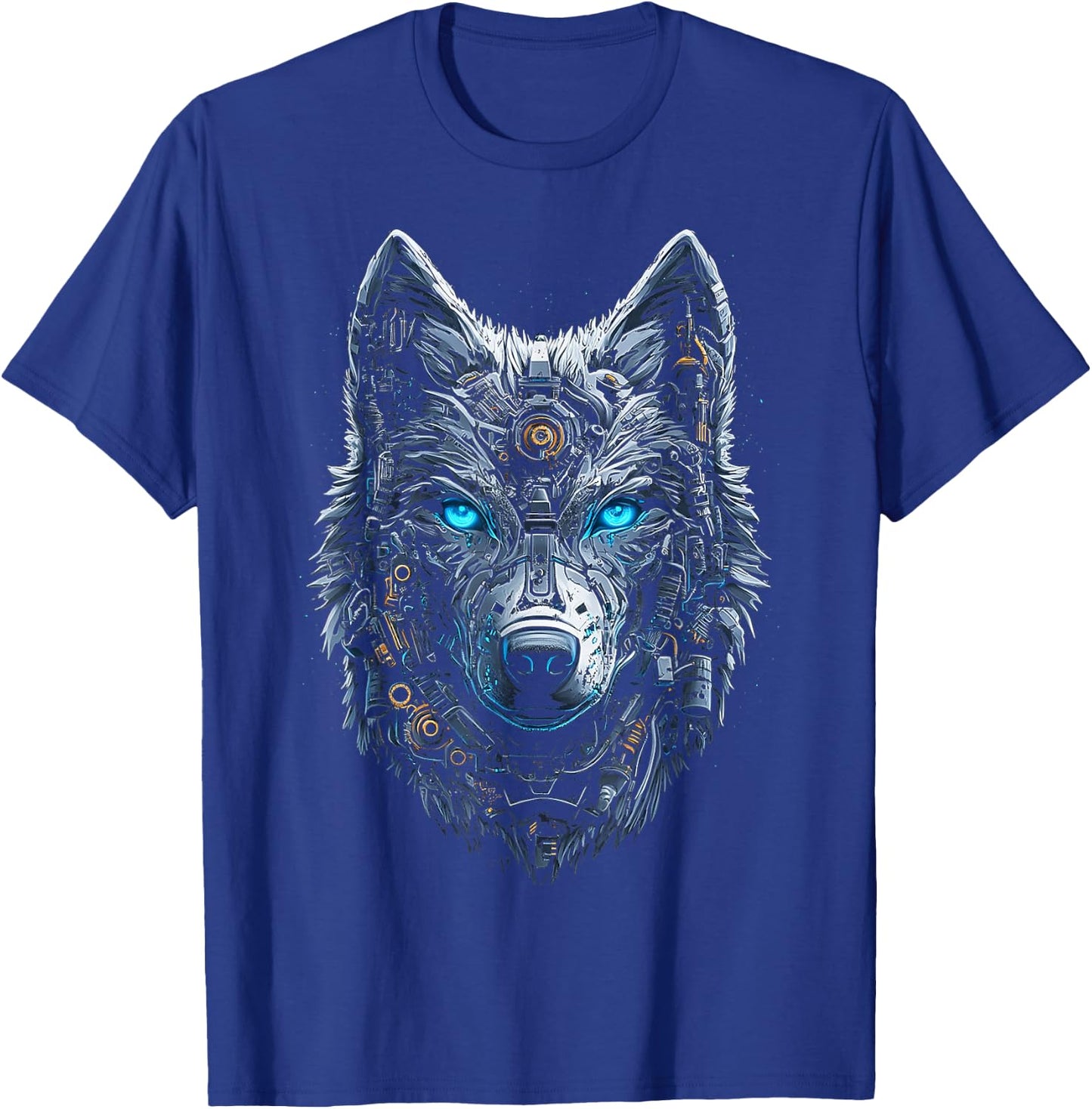 Wolf Animal Graphic Blue Eyes Art Wolf T-Shirt - T-Shirt | Royal
