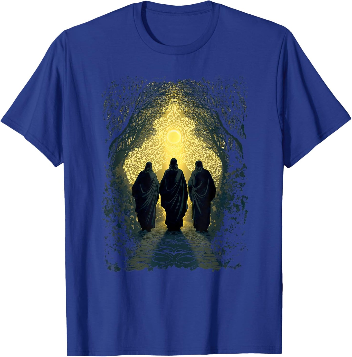 Sacred Christian Easter - The Road to Emmaus, Happy Easter T-Shirt - T-Shirt | Royal