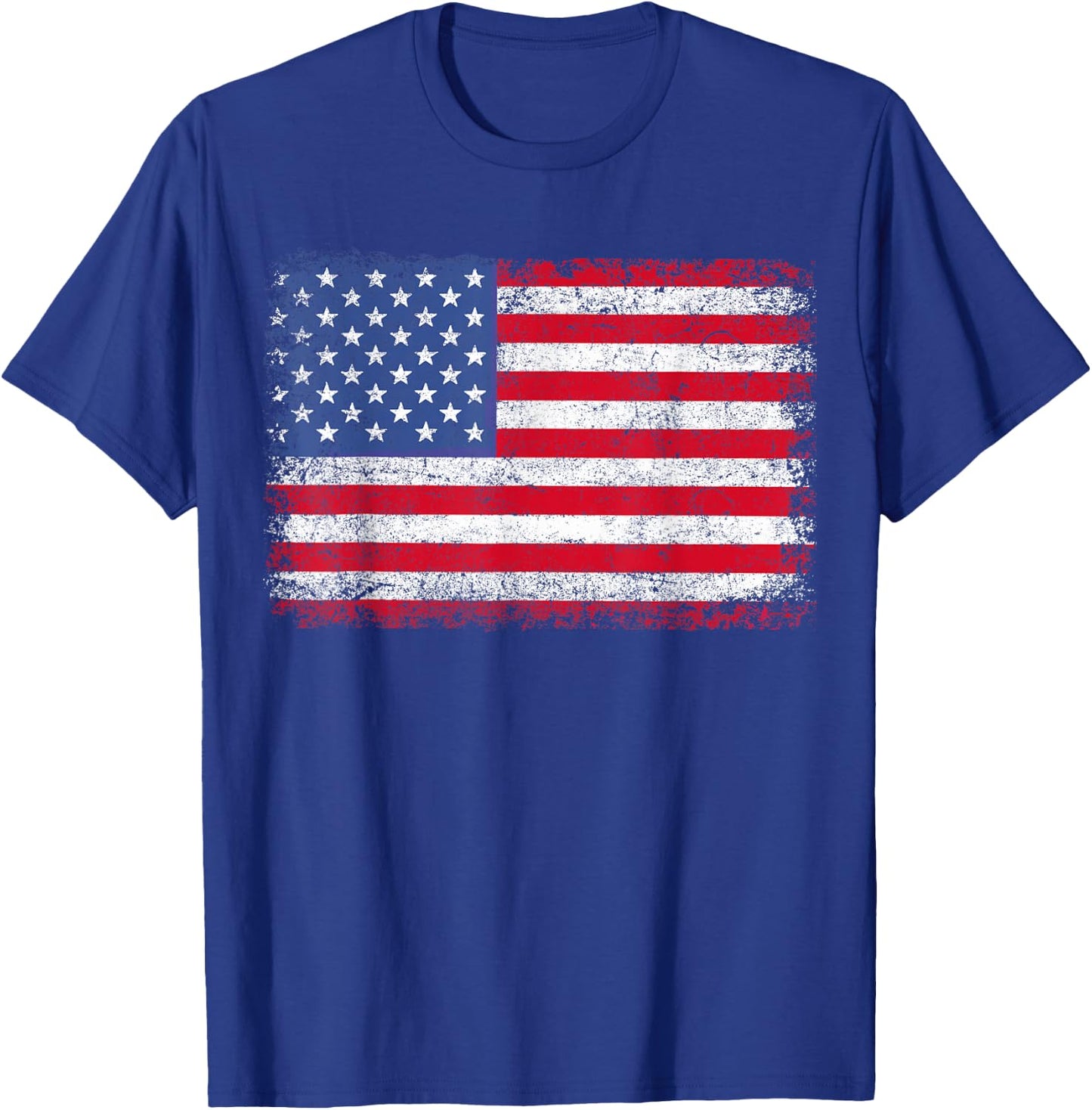 American Flag Patriotic 4th of July Women Kids Boys Girls T-Shirt - T-Shirt | Royal
