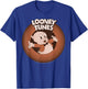 Looney Tunes Porky Pig Classic Logo Portrait T-Shirt - T-Shirt | Royal