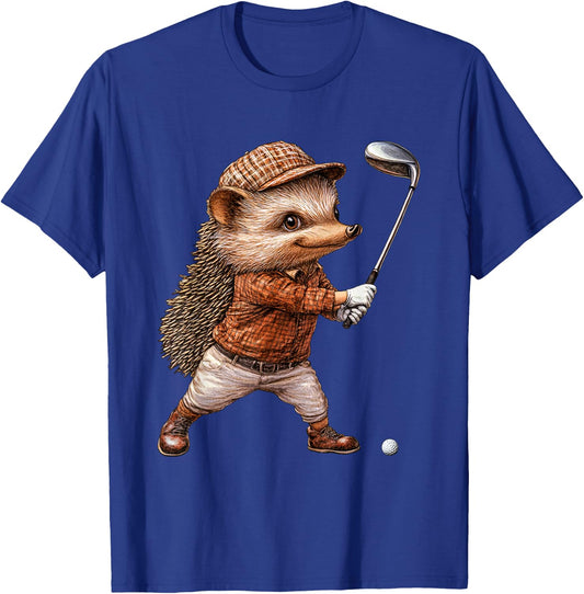 Hedgehog Golf T-Shirt - T-Shirt | Royal