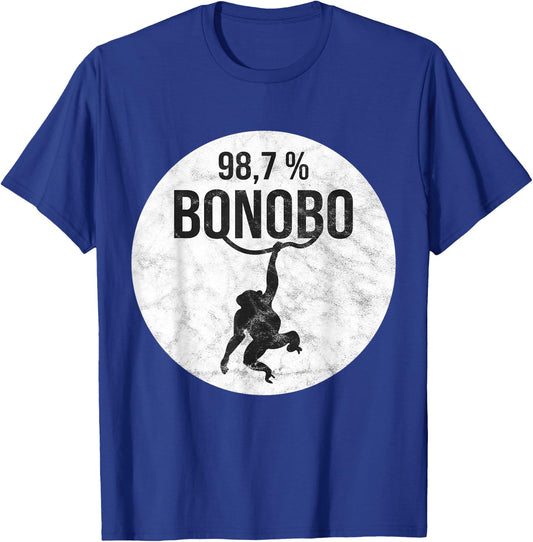 Funny Monkey with Chimpanzee Bonobo DNA T-Shirt - T-Shirt | Royal