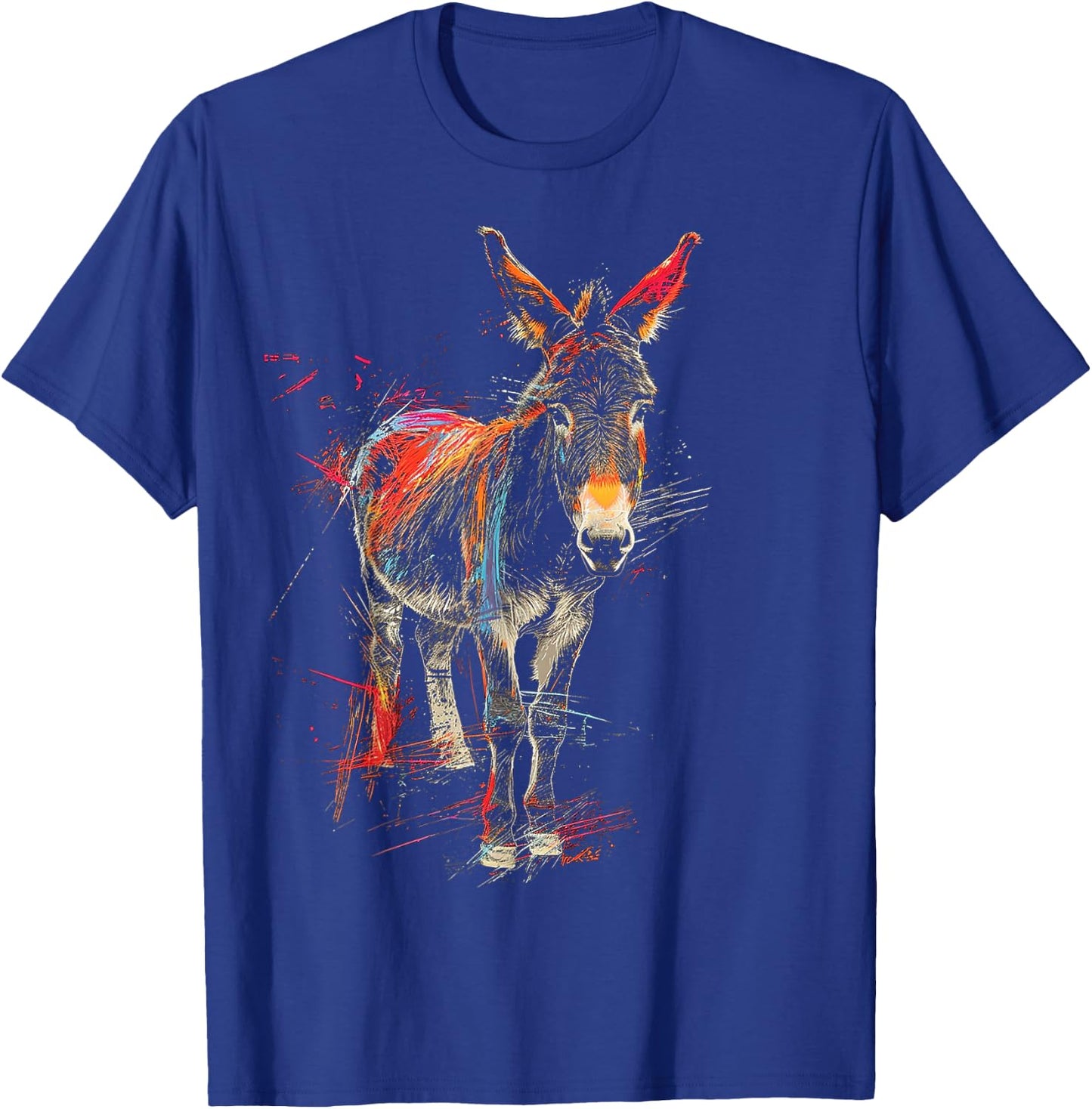 Donkey Animal Graphic Art Donkey , black T-Shirt - T-Shirt | Royal