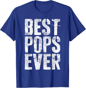 Best Pops Ever Shirt Men Fathers Day Grandfather T-Shirt - T-Shirt | Royal