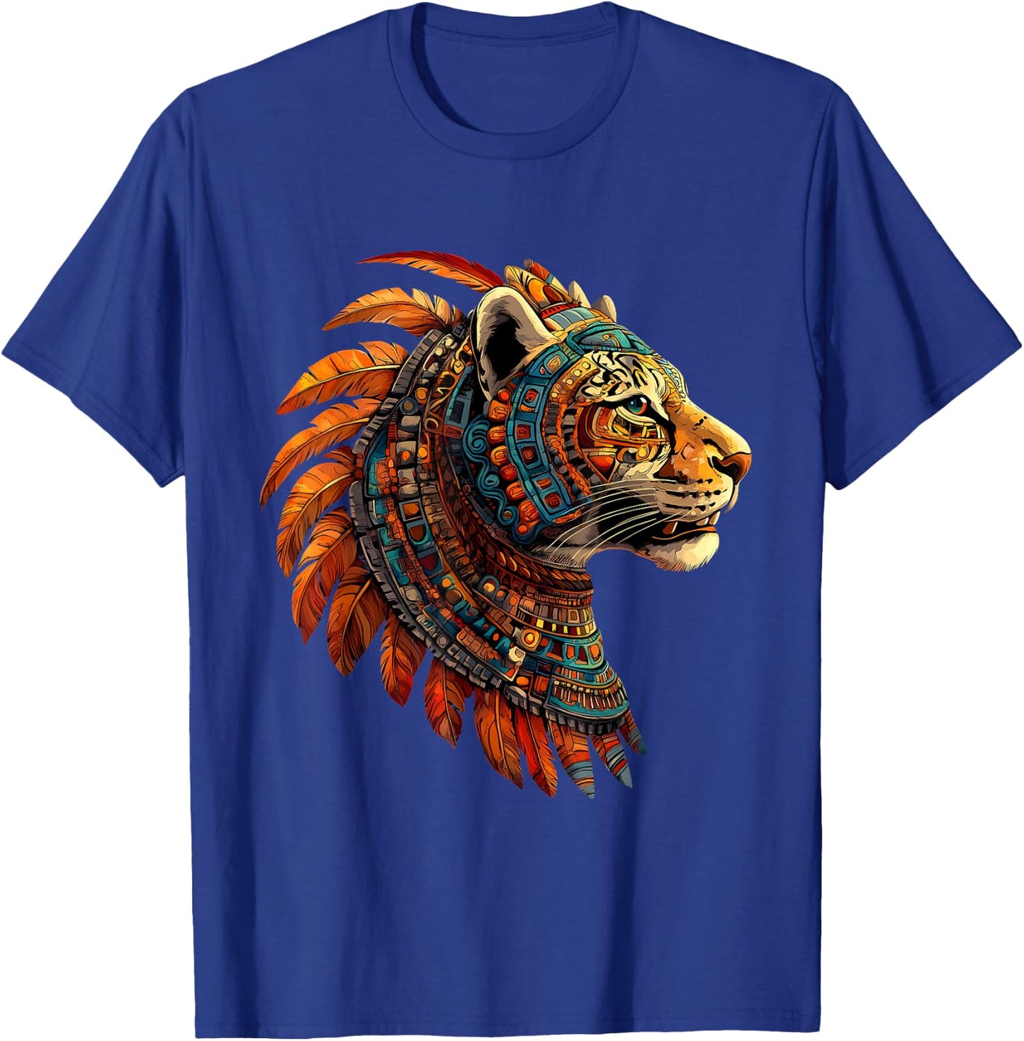 Aztec Jaguar Native Mexican Pride Mayan Mexican Mythology T-Shirt - T-Shirt | Royal