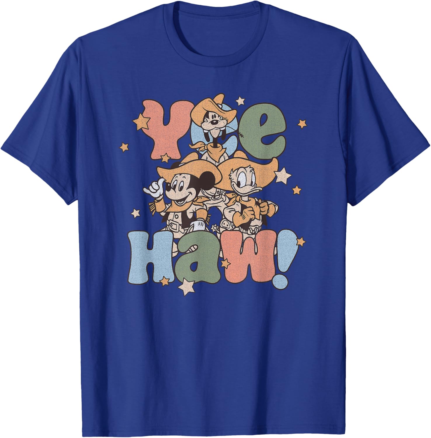 Disney Mickey & Friends 4th Of July Yee Haw! Group Shot T-Shirt - T-Shirt | Royal