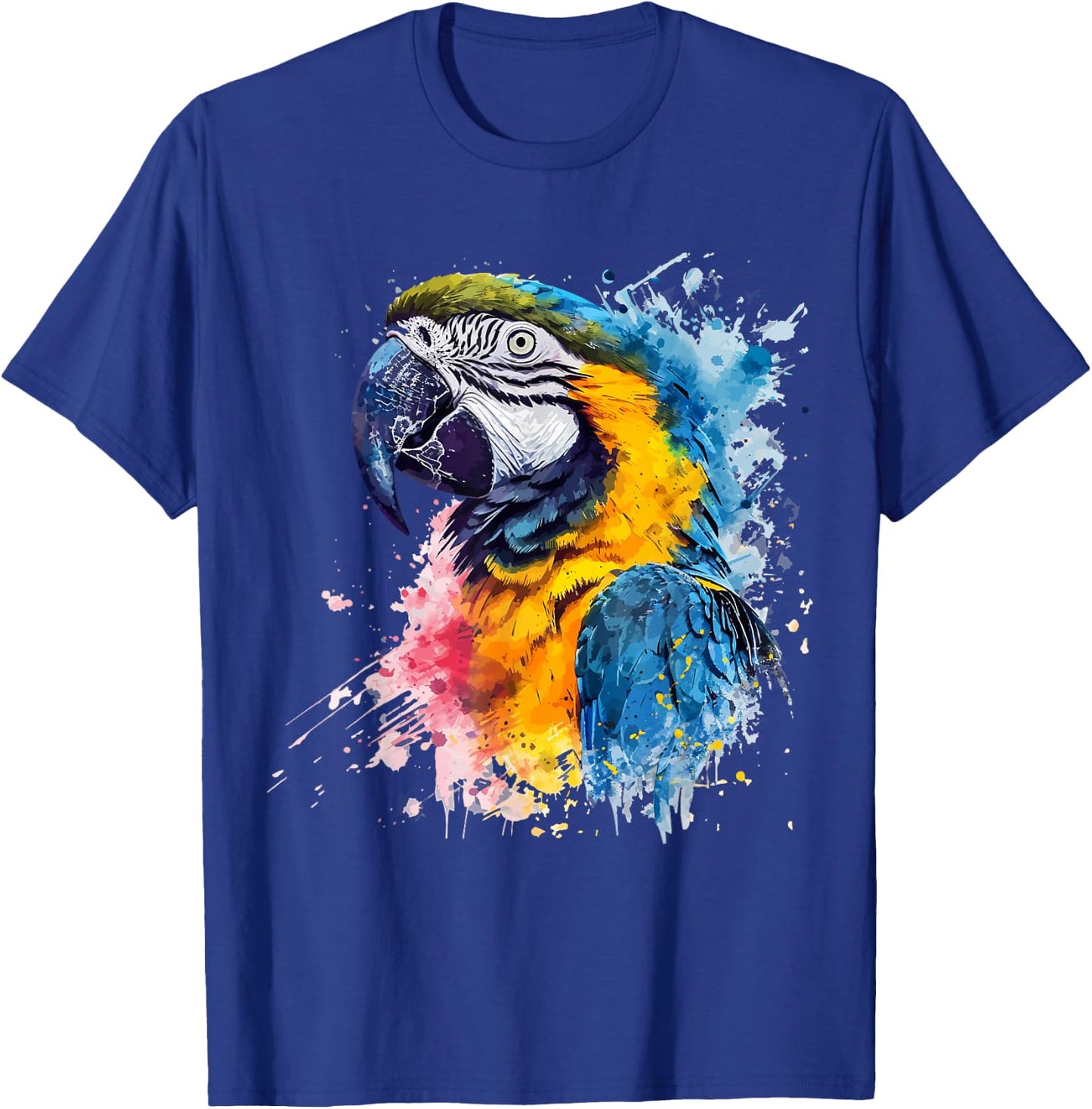 Colorful Parrot Watercolor T-Shirt - T-Shirt | Royal