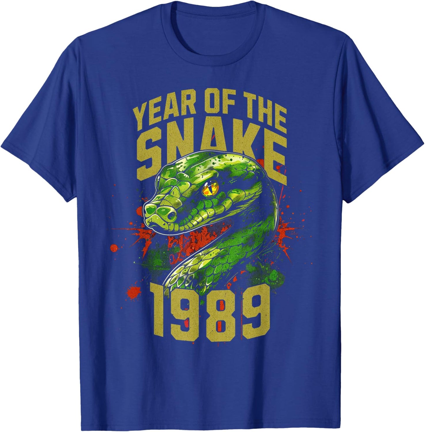 Born in 1989 Year of the Snake Chinese Zodiac Sign T-Shirt - T-Shirt | Royal