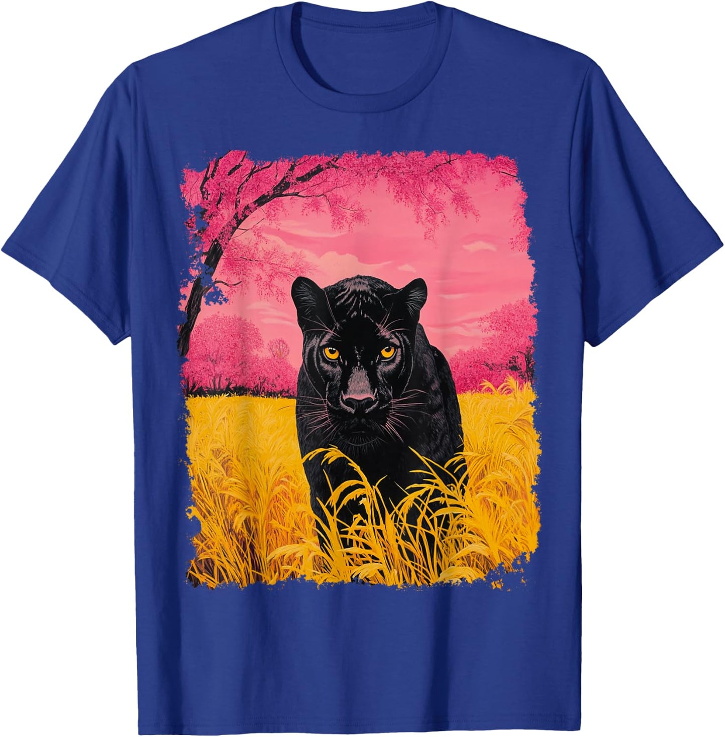 Pink Tops Panther Black T-Shirt - T-Shirt | Royal