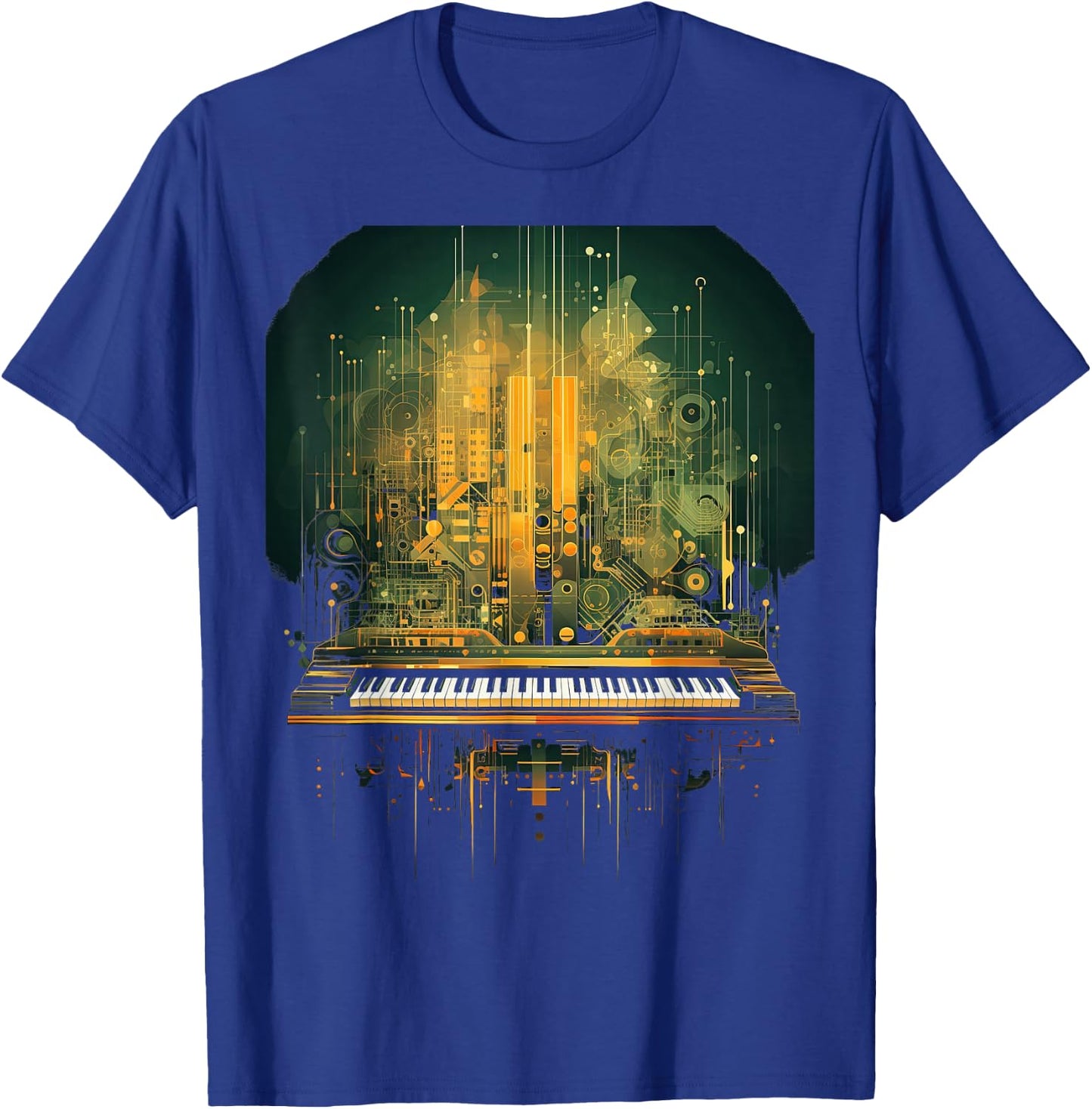 modular Synthesizer elektronische Musik mit Keyboard analog T-Shirt - T-Shirt | Royal