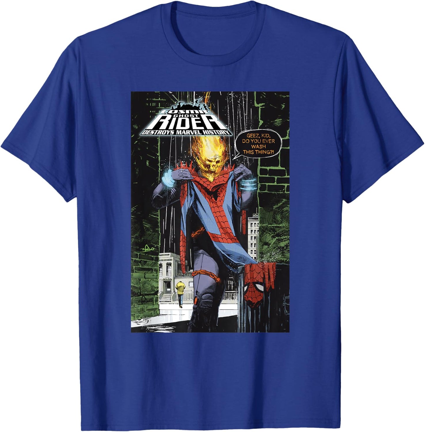Marvel Cosmic Ghost Rider Comic Cover, Black, S T-Shirt - T-Shirt | Royal