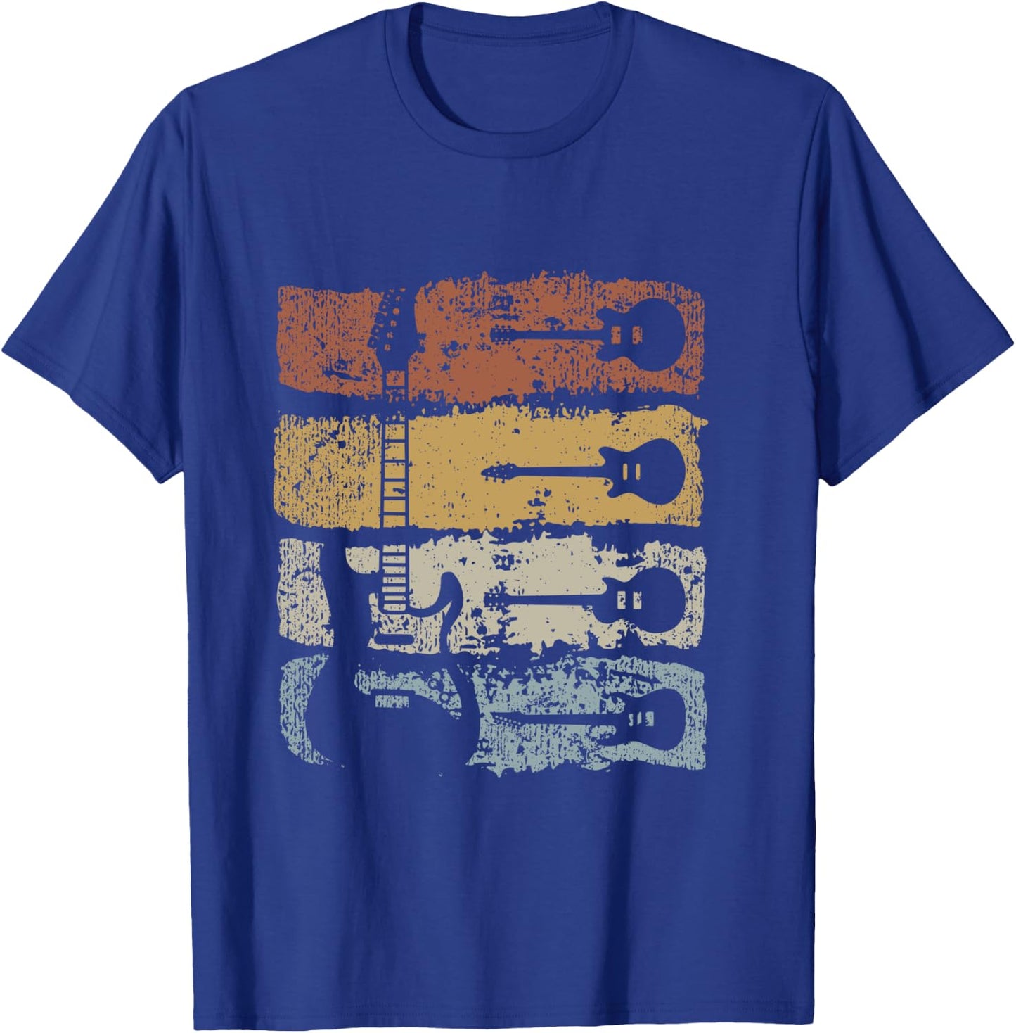 Guitar Player Rock Music Retro Guitar Shirt, black T-Shirt - T-Shirt | Royal
