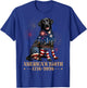 Fireworks 4th of July American Flag Patriotic Black Lab Dog T-Shirt - T-Shirt | Royal