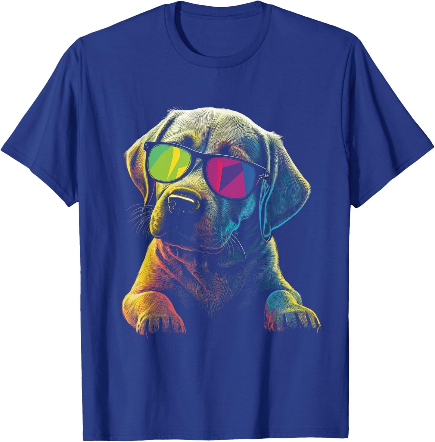 Labrador Retriever, Lab Dog Puppy With Sunglasses, Lab Mom Men Women Kids T-Shirt - T-Shirt | Royal