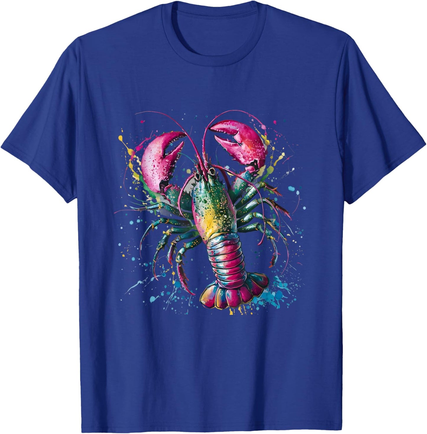 Lobster Men Woman Colorful Watercolor Lobster T-Shirt - T-Shirt | Royal