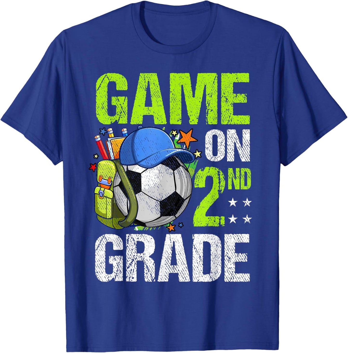Game On 2nd Grade Soccer Back To School Boy Girl Kids Gift T-Shirt - T-Shirt | Royal