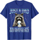 Just a dad who always came back with the milk fathers day T-Shirt - T-Shirt | Royal