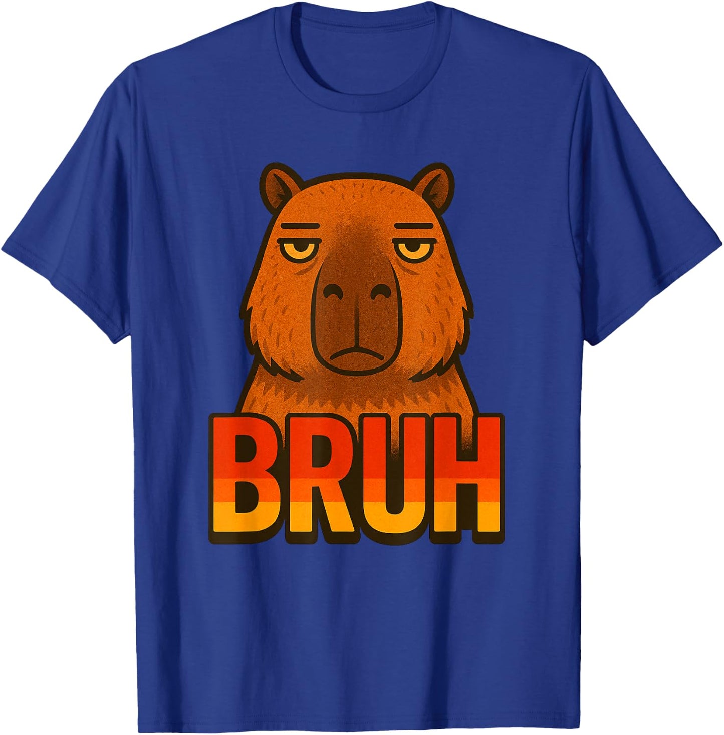 Funny Capybara Bruh Zoo Day Boys Girls Kids T-Shirt - T-Shirt | Royal
