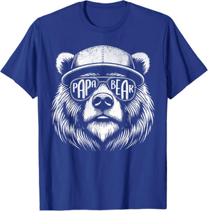 with German Text "Papa Bear" - The Perfect Father's Day Gift Dad Bear Grandpa, black T-Shirt - T-Shirt | Royal