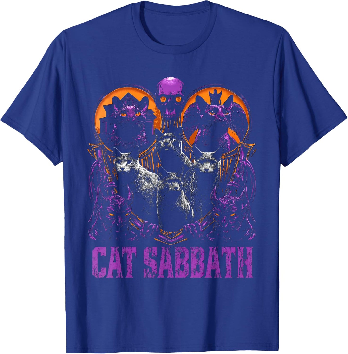 Cat Sabbath Feline Heavy Rock Band Parody Rock Music T-Shirt - T-Shirt | Royal