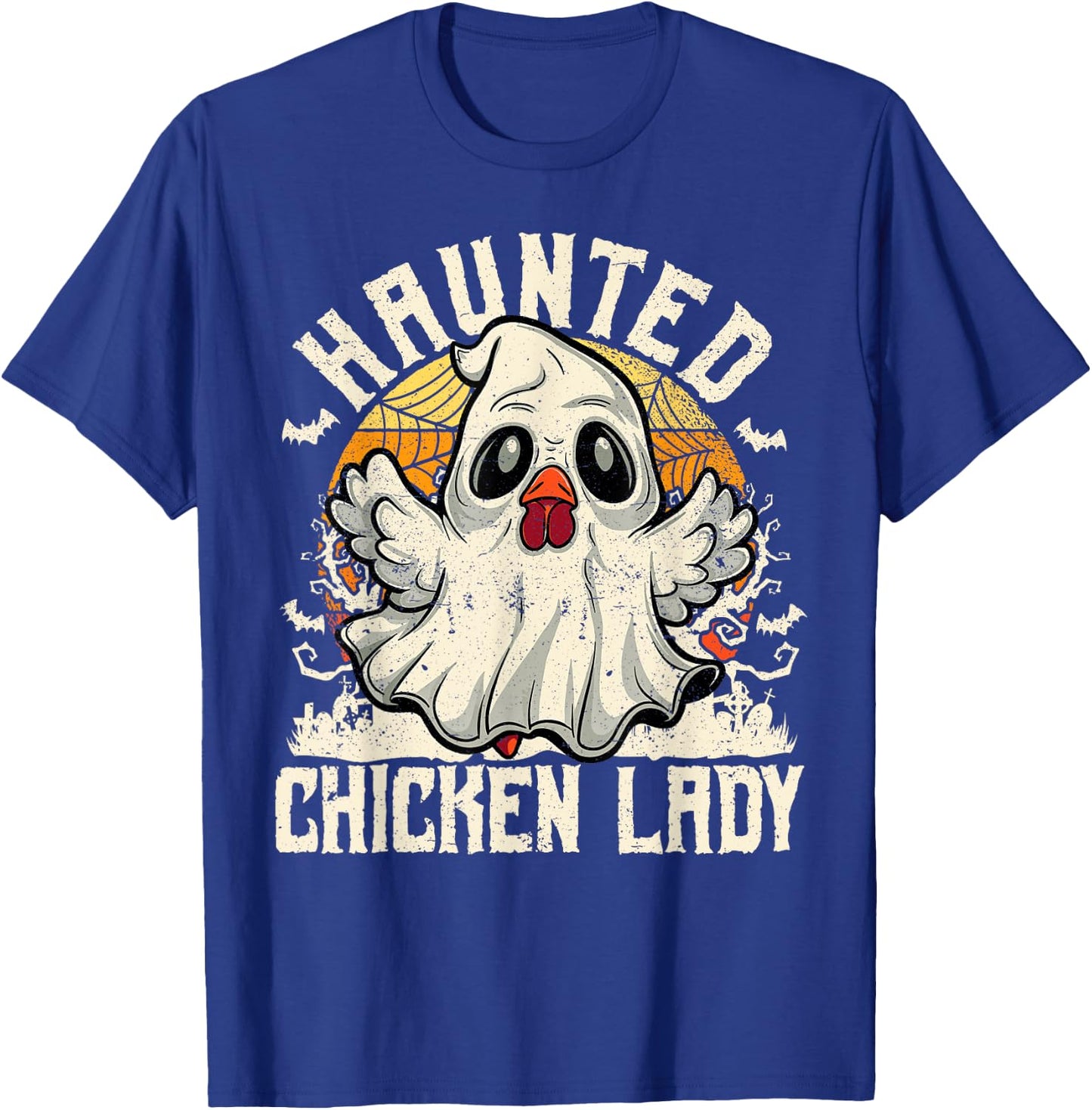 Haunted Chicken Lady Halloween Chicken Women T-Shirt - T-Shirt | Royal