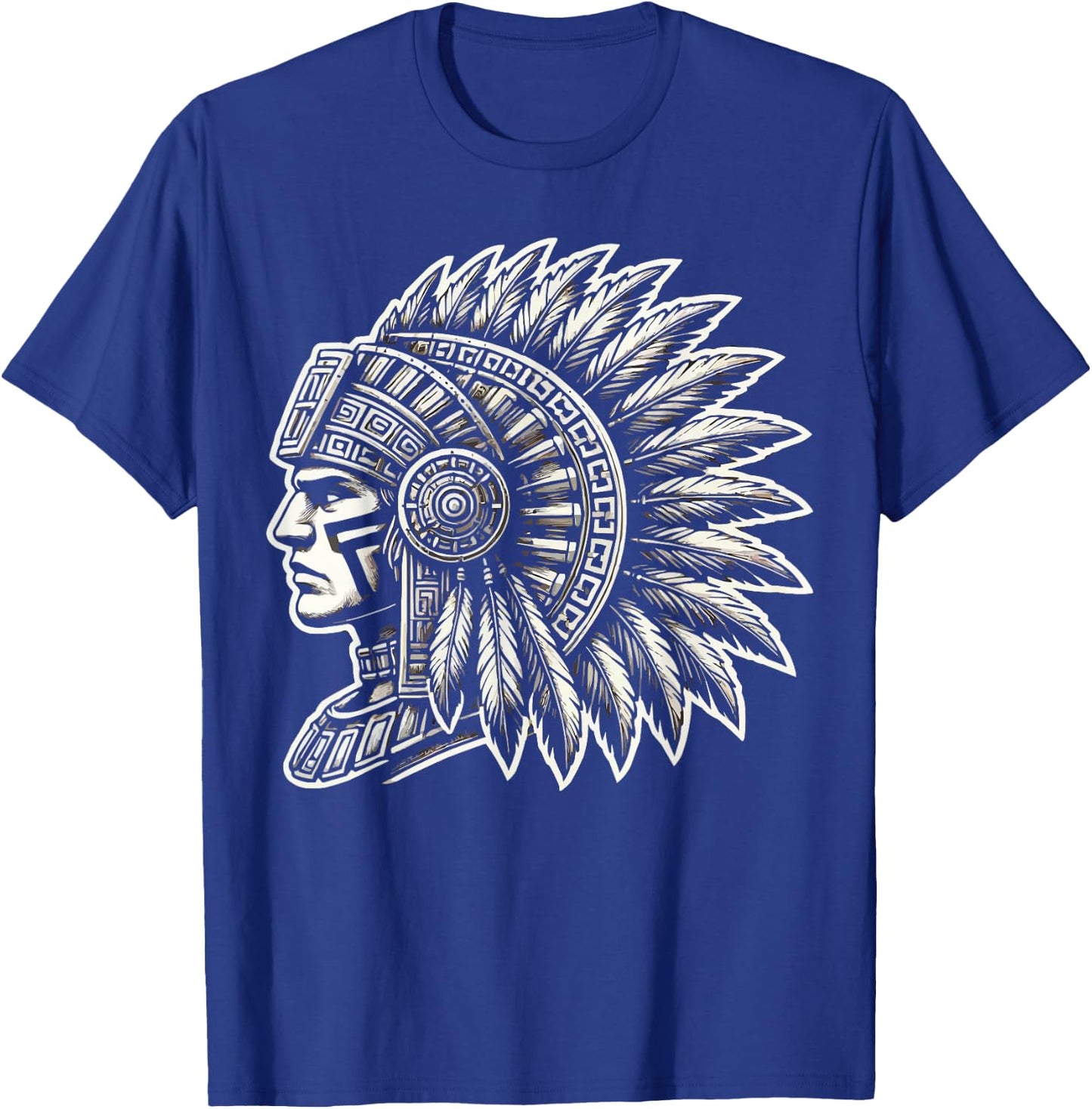 Aztec Warrior Mayan Indigenous Mexican Aztec Jaguar T-Shirt - T-Shirt | Royal