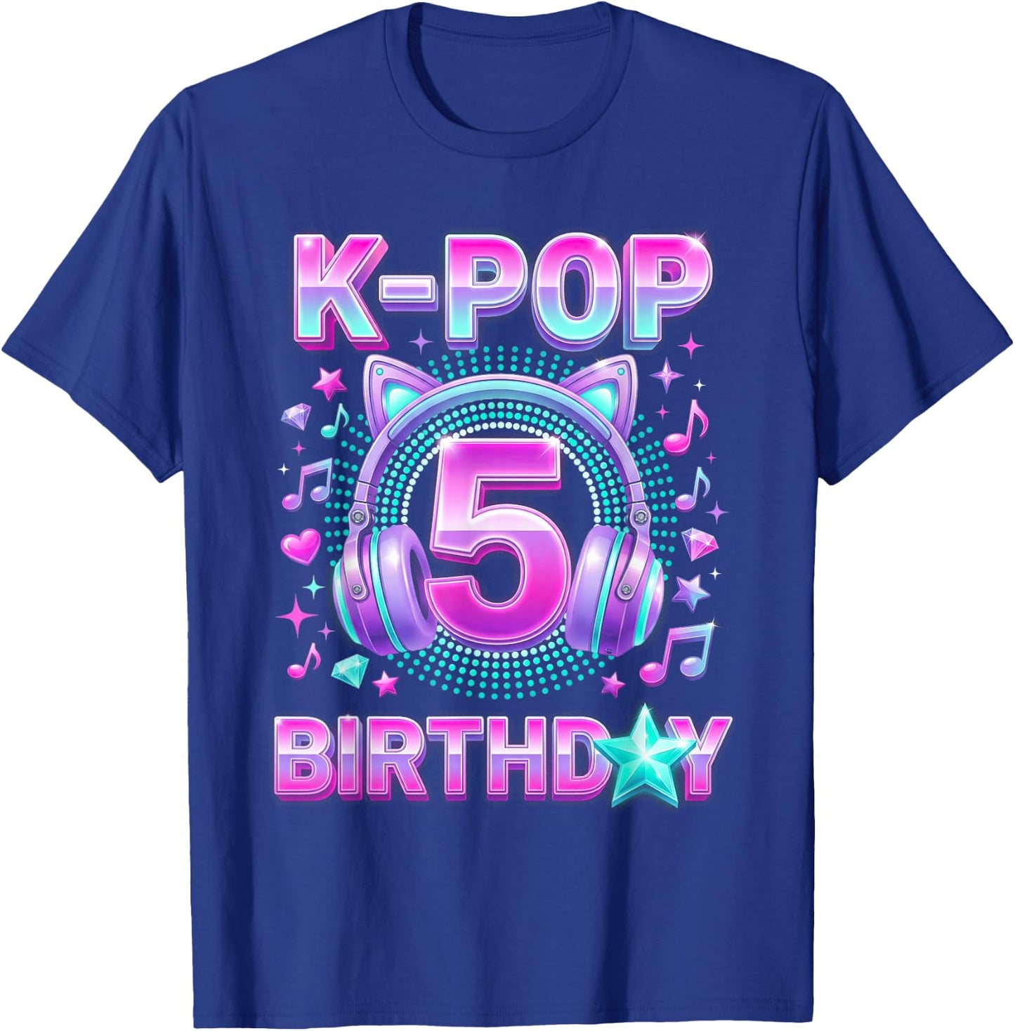 K-Pop 5. Geburtstag Mädchen 5 Jahre alt koreanische Musik T-Shirt - T-Shirt | Royal
