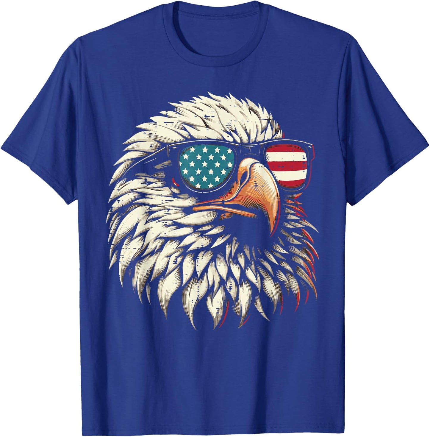 American Eagle USA Sunglasses 4th Of July Women Men Kids T-Shirt - T-Shirt | Royal