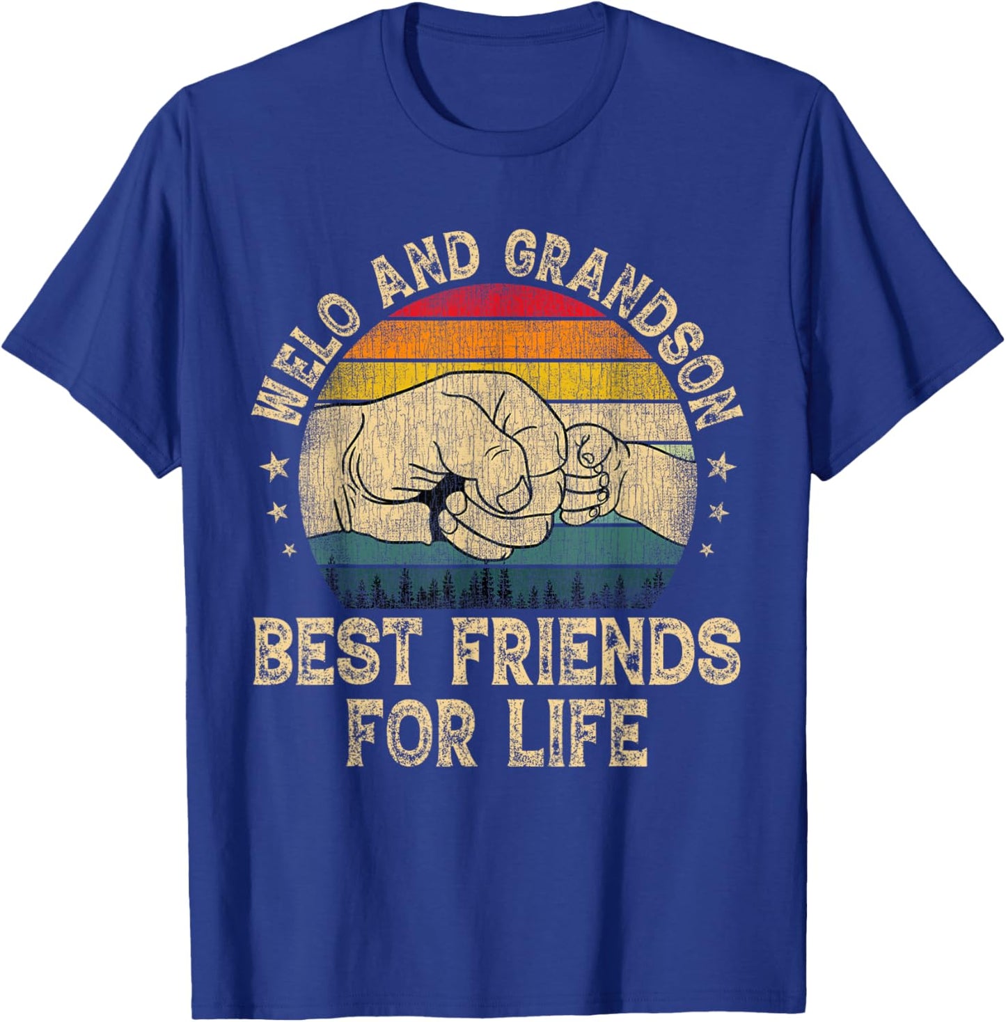 Welo And Grandson Best Friends For Life Father's Day T-Shirt - T-Shirt | Royal
