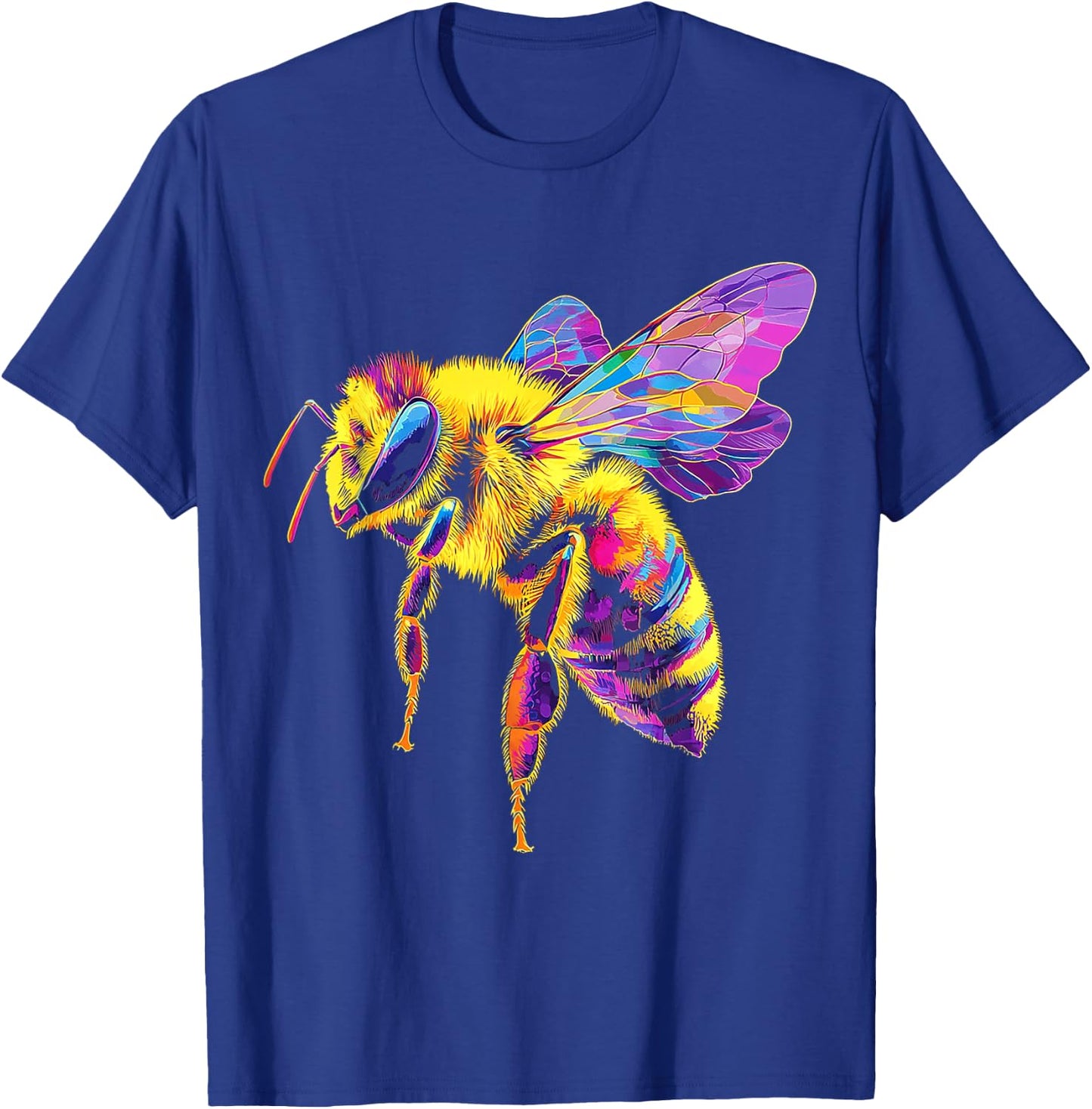 Bee Animal Motif Geometric Artwork Bee T-Shirt - T-Shirt | Royal