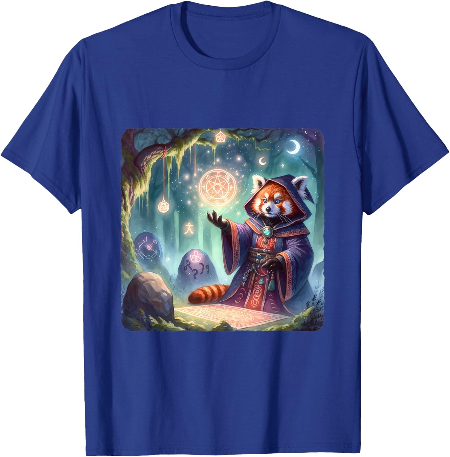 Red Panda Wizard Casting A Spell. Magic T-Shirt - T-Shirt | Royal