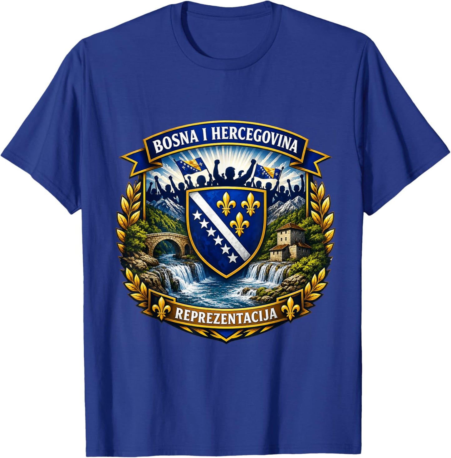 Bosnien Herzegowina Fans & Ljiljani T-Shirt - T-Shirt | Royal