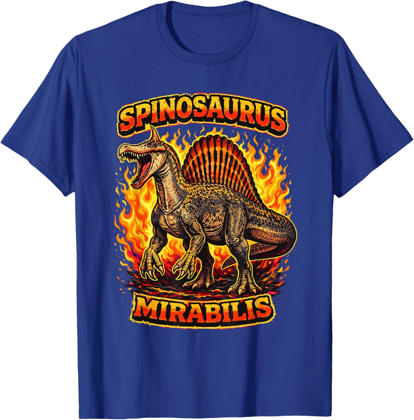 New Spinosaurus Mirabilis 2026 Discovery Hell Heron Dinosaur T-Shirt - T-Shirt | Royal