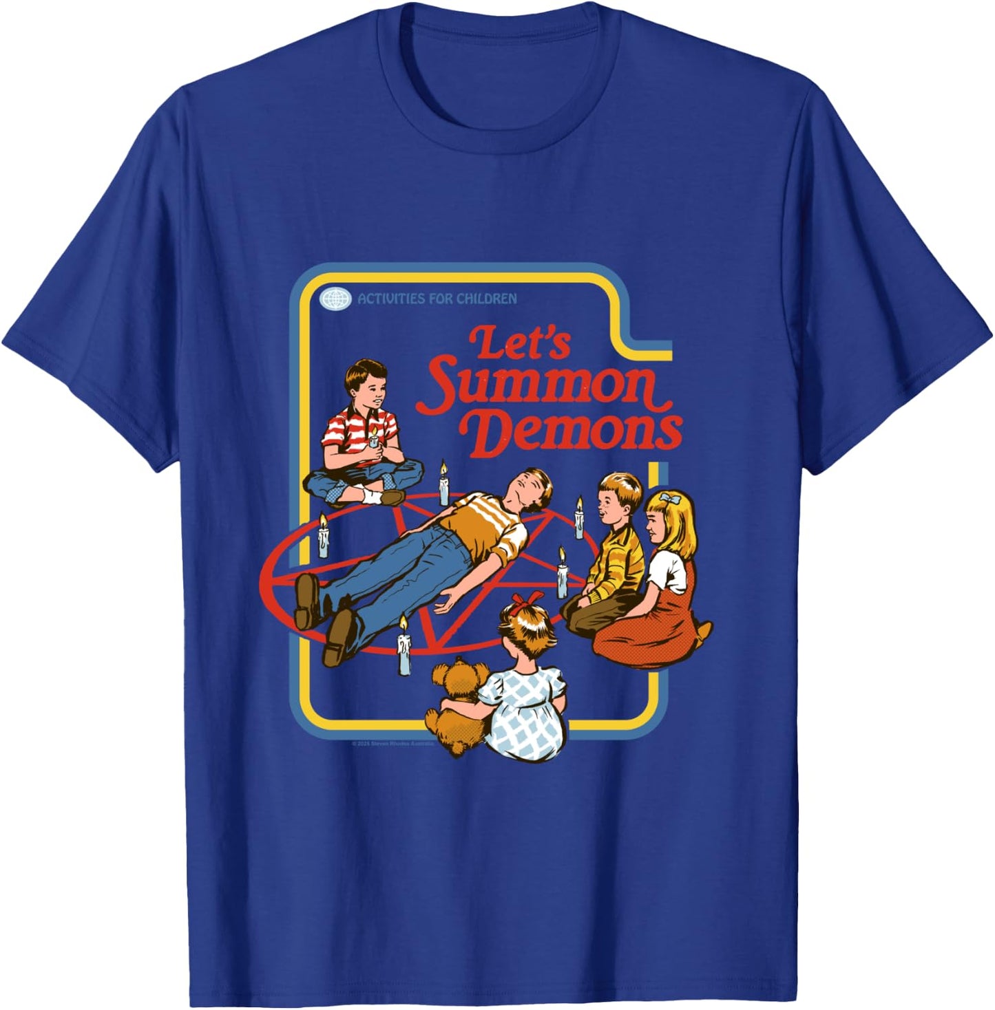 Lets Summon Demons Occult Retro Vintage Funny Adult Humor T-Shirt - T-Shirt | Royal