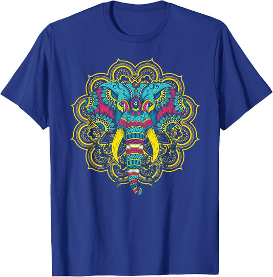 Wir Lieben Elefanten Elephant Mandala Pattern India Hinduism Yoga Gift T-Shirt - T-Shirt | Royal