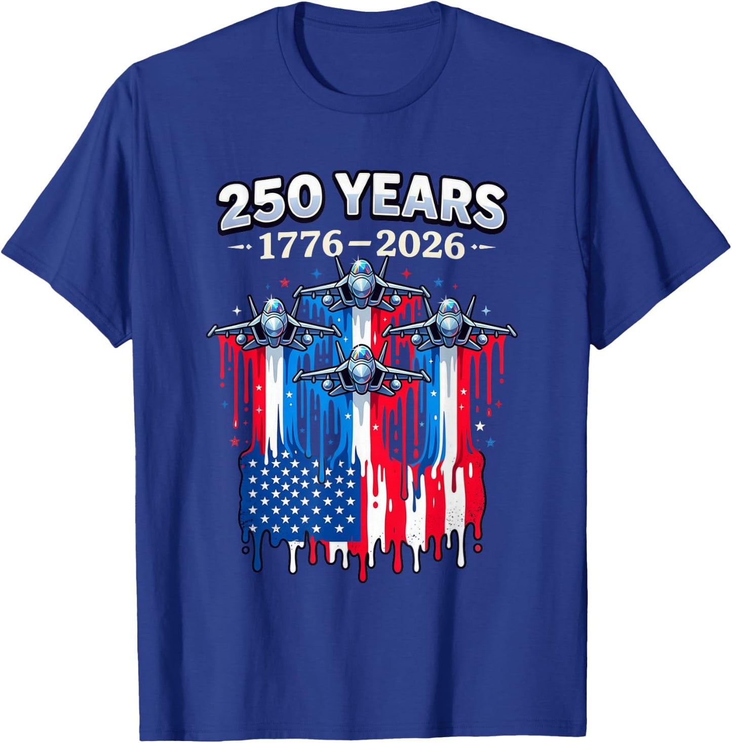 250 Anniversary USA Flag T-Shirt - T-Shirt | Royal
