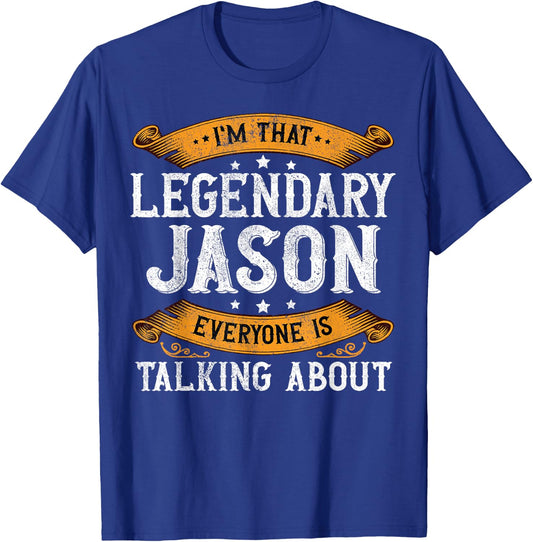 Jason Personal Name Funny Jason First Name T-Shirt - T-Shirt | Royal