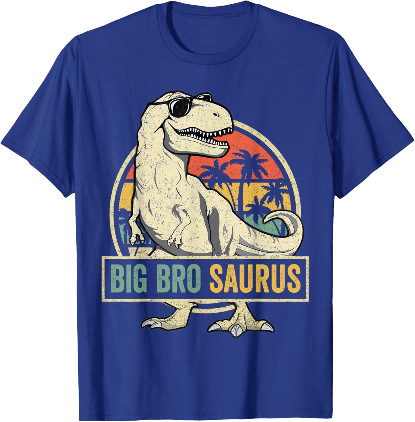 Bigbrosaurus T Rex Dinosaur Big Bro Saurus Brother Family T-Shirt - T-Shirt | Royal