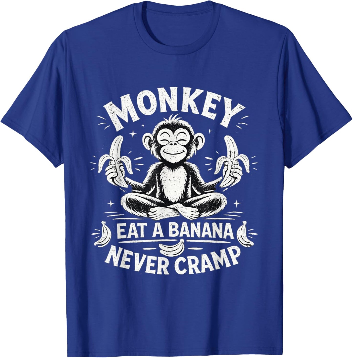 Monkey Eat a Banana Never Cramp T-Shirt - T-Shirt | Royal