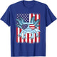 Patriotic Axolotl American Flag Funny Axolotl 4th Of July Women Kids Men T-Shirt - T-Shirt | Royal