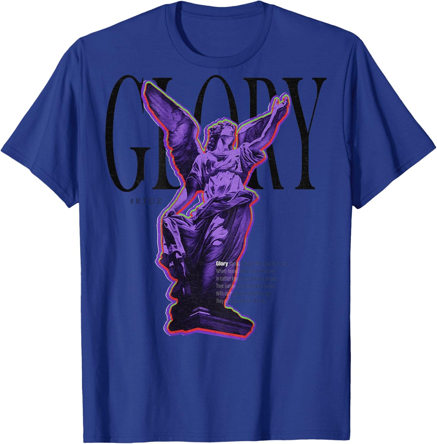 Back Print Angel Y2K Streetwear Aesthetic Women's Men's Angel T-Shirt - T-Shirt | Royal