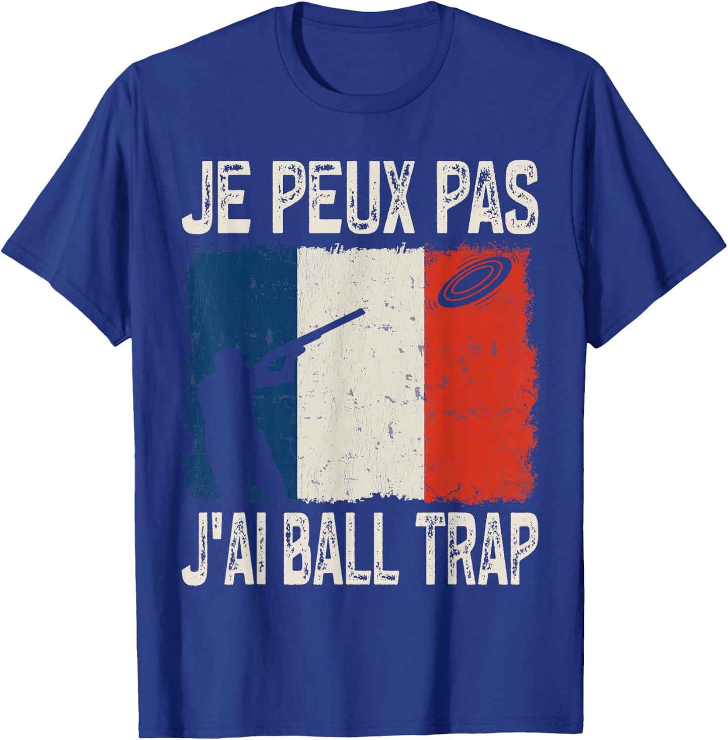Je Peux Pas J'ai Ball Trap Funny Ball Trap Vintage , Black, S T-Shirt - T-Shirt | Royal