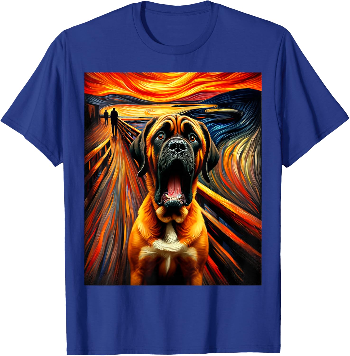 Expressionist Artsy Mastiff Dog | Artistic Mastiff T-Shirt - T-Shirt | Royal