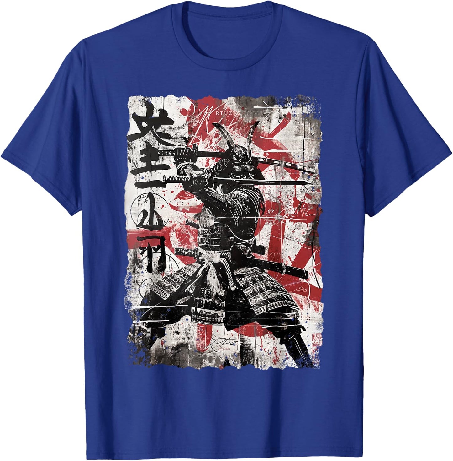 Vintage Samurai Mask Asia Japan Graffiti Tokyo Samurai , black T-Shirt - T-Shirt | Royal